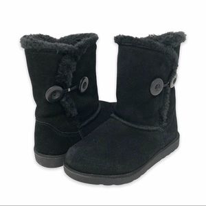 SO Black Crayon Women's Faux Fur Winter Boots Sz 6